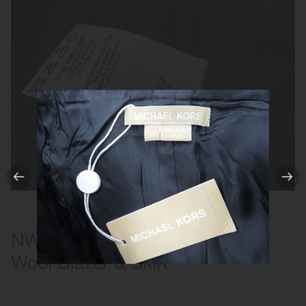 Michael Kors Suit 100% Virgin Wool NWT - Picture 2 of 8